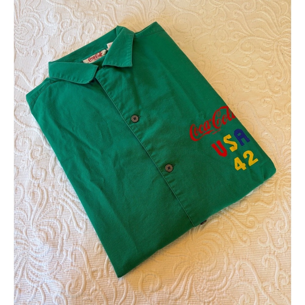 Vintage Coca-Cola Official Racing Team shirt, Men's Medium. Multicolored.